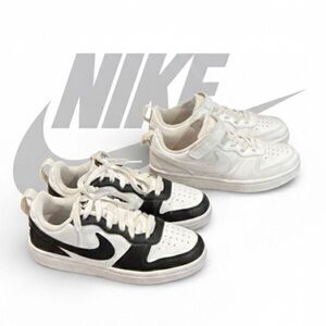 2 pairs lot bundle authentic Nike boys designer signature sneakers sz 3 & 3.5